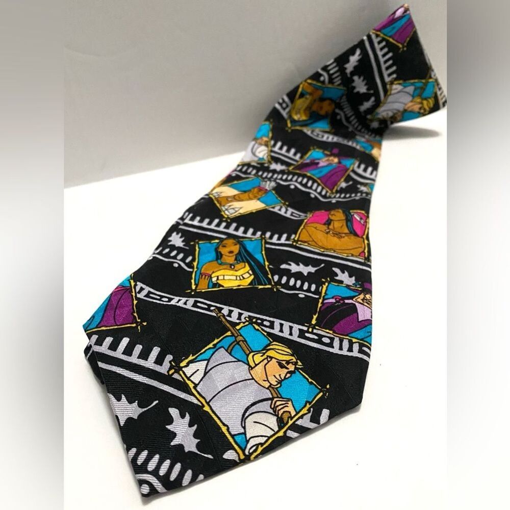 The Disney Store Vintage Pocahontas 100% Silk Tie